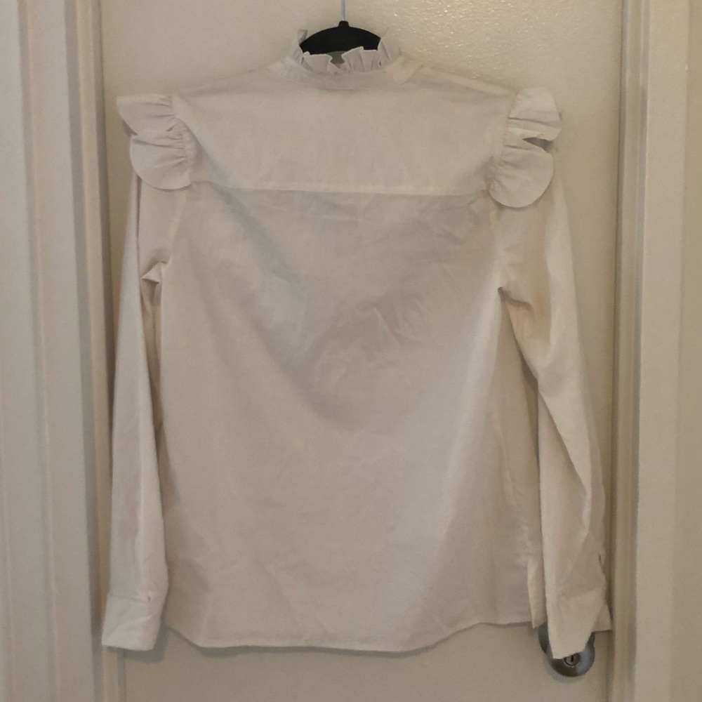 White Ruffled Blouse - Picture 3 of 4